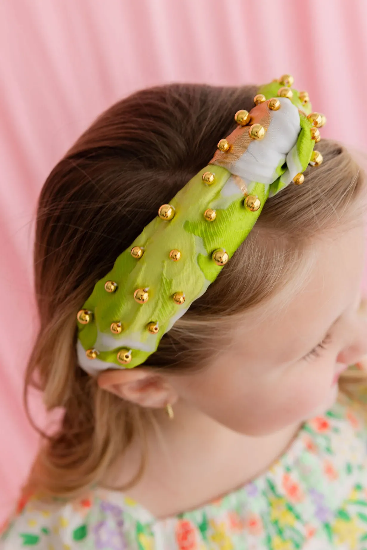 child_size_lime_green_whi_2.webp Child Size Lime Green, White & Gold Headband With Gold Beads-Brianna Cannon Discount