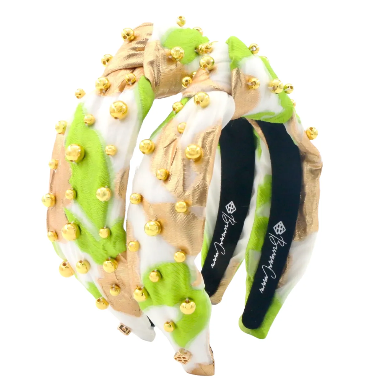 child_size_lime_green_whi_5.webp Child Size Lime Green, White & Gold Headband With Gold Beads-Brianna Cannon Discount
