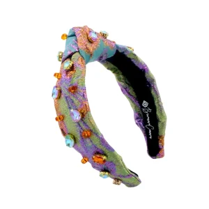 Child Size Metallic Iridescence Brocade Headband With Crystals-Brianna Cannon Fashion