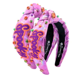 Child Size Metallic Iridescence SPOOKY Headband with Crystals-Brianna Cannon Sale