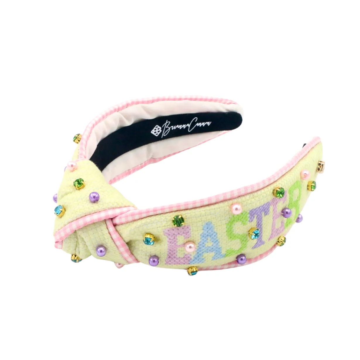 child_size_pastel_yellow__5.webp Child Size Pastel Yellow EASTER Cross Stitch Headband-Brianna Cannon Hot