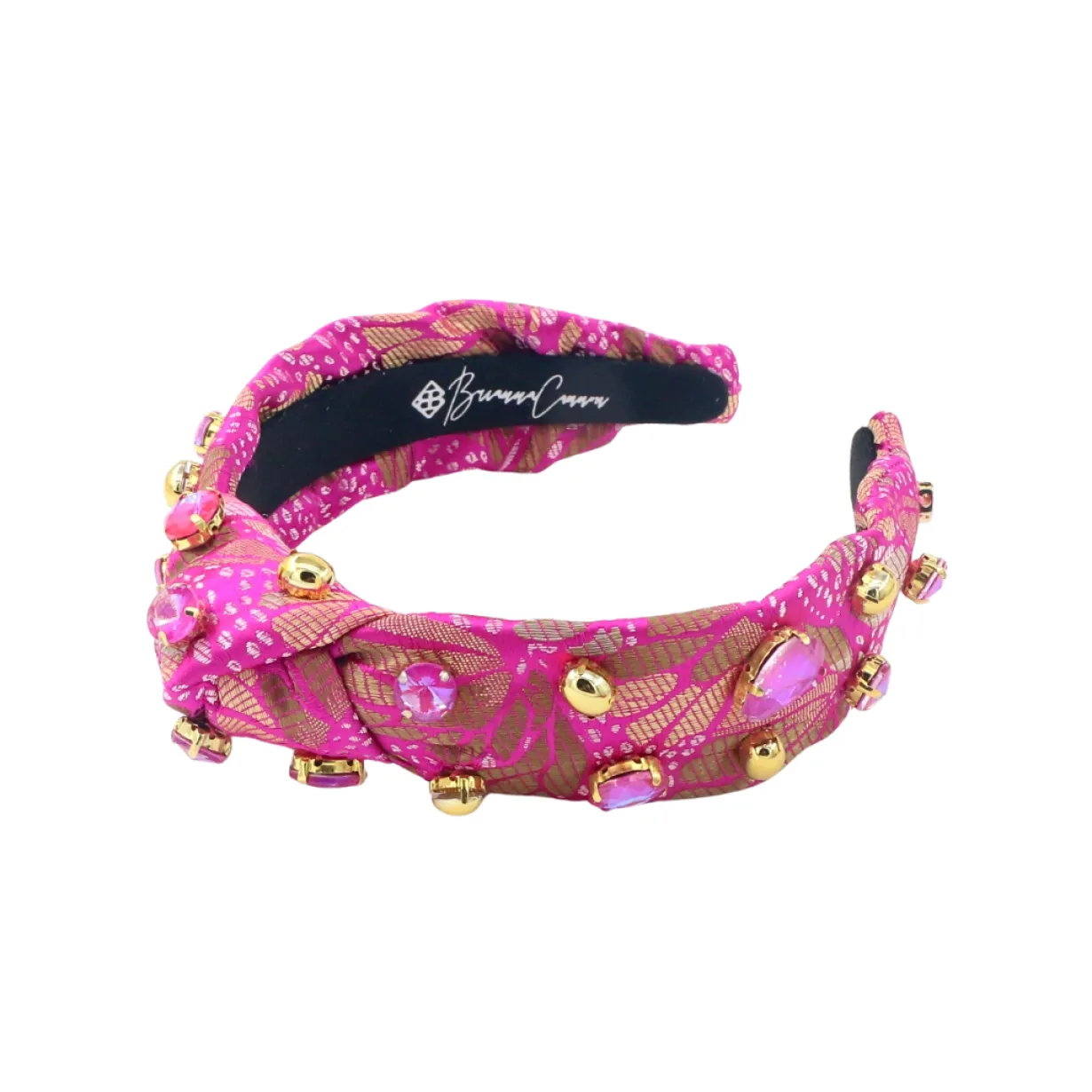 child_size_pink__gold_flo_3.webp Child Size Pink & Gold Floral Headband with Gold Beads & Pink Crystals-Brianna Cannon Outlet