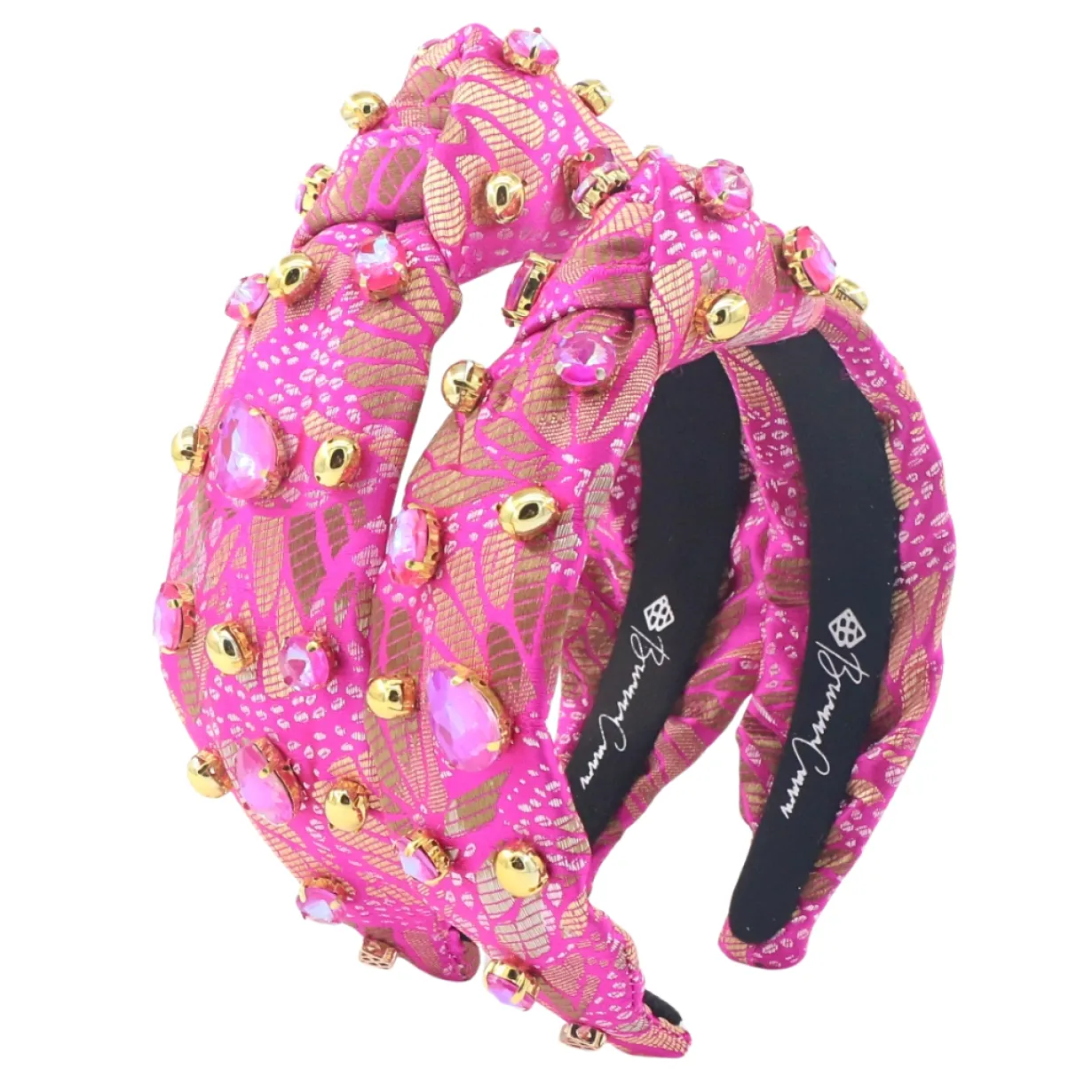 child_size_pink__gold_flo_4.webp Child Size Pink & Gold Floral Headband with Gold Beads & Pink Crystals-Brianna Cannon Outlet