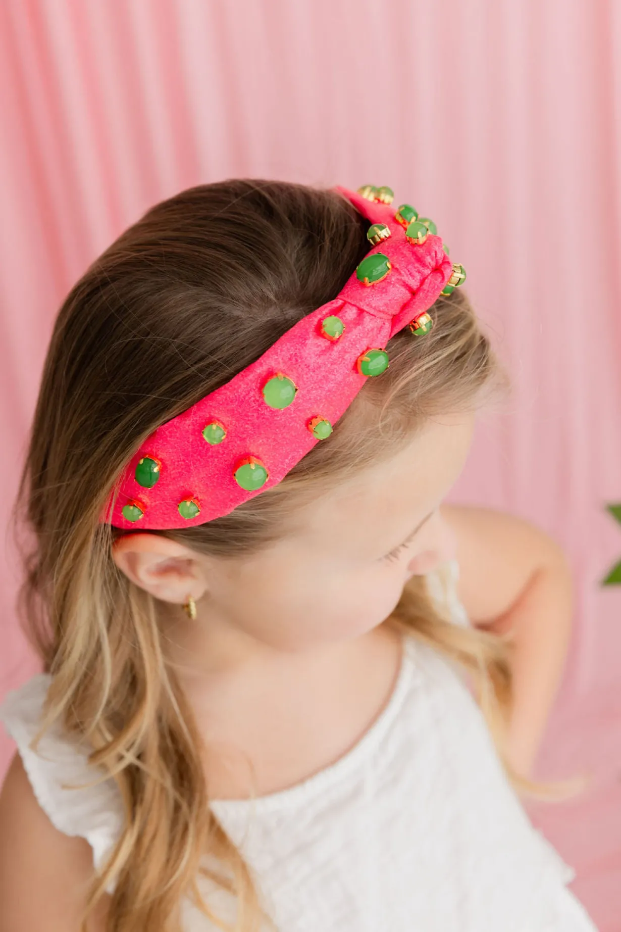 child_size_pink_shimmer_h_3.webp Child Size Pink Shimmer Headband with Jade Stones-Brianna Cannon Outlet