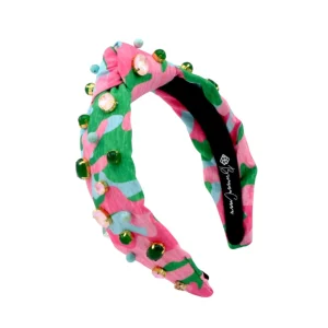 Child Size Pretty Country Pink, Green & Blue Headband-Brianna Cannon Outlet