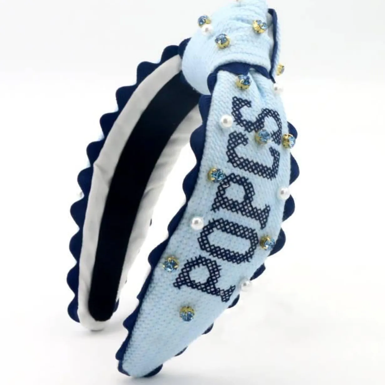 child_size_prince_of_peac_0.webp Child Size Prince of Peace Cross-stitch Headband With Pearls and Crystals-Brianna Cannon Best