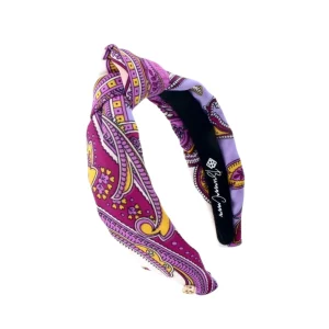 Child Size Purple Bandana Knotted Headband-Brianna Cannon Clearance