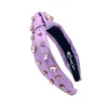 Child Size Shimmer Headband with Hand-Sewn Crystals in Purple-Brianna Cannon Clearance