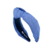 Child Size Solid Tweed and Gold Headband in Blue-Brianna Cannon Best
