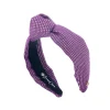 Child Size Solid Tweed and Gold Headband in Purple-Brianna Cannon Online