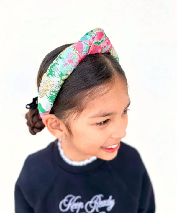 Child Size Spring Floral Brocade Headband-Brianna Cannon New