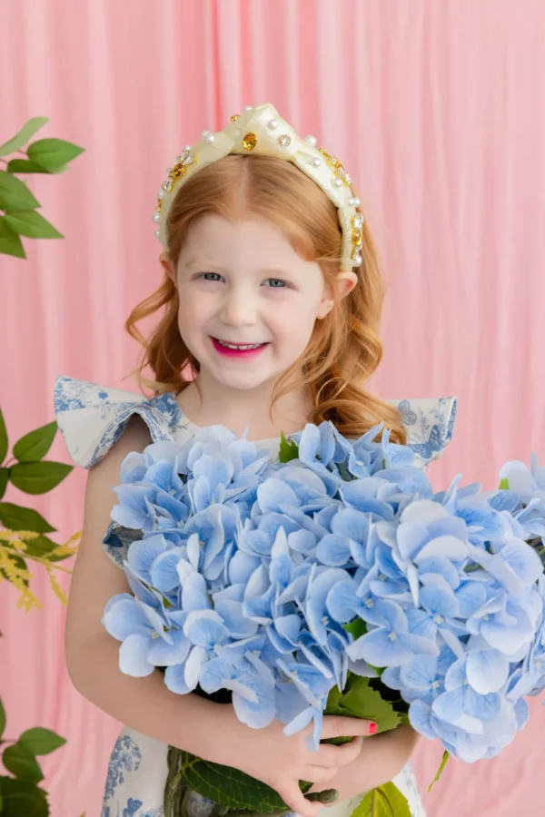 Child Size Yellow Shimmer Daisy Headband-Brianna Cannon Clearance