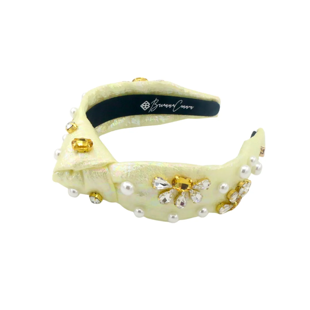child_size_yellow_shimmer_3.webp Child Size Yellow Shimmer Daisy Headband-Brianna Cannon Clearance
