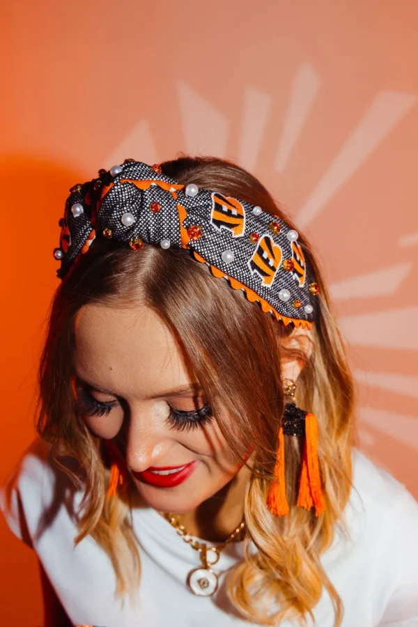 Cincinnati Bengals Adult Cross Stitch Headband-Brianna Cannon Sale