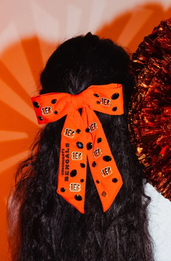 Cincinnati Bengals Orange Bow Barrette-Brianna Cannon Best