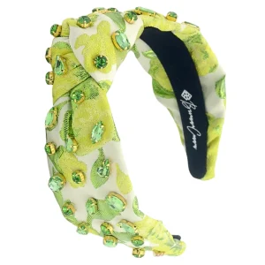 Citrus Brocade Headband with Crystals-Brianna Cannon Fashion