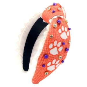 Clemson Adult Size Cross Stitch Headband-Brianna Cannon Fashion