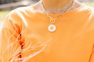Clemson Logo Necklace-Brianna Cannon Fashion