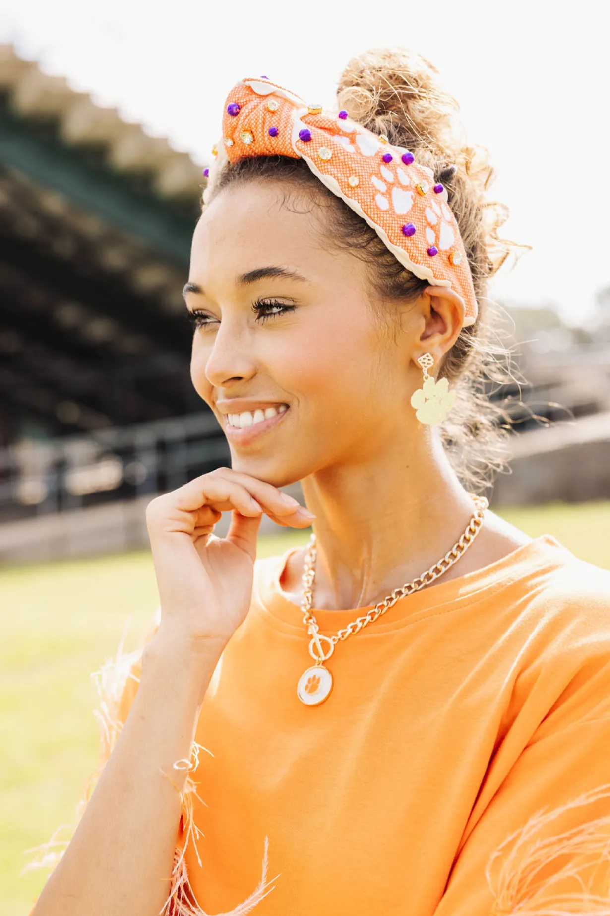 clemson_logo__necklace_2.webp Clemson Logo Necklace-Brianna Cannon Fashion