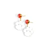Clemson Mini White Paw Earrings-Brianna Cannon Sale