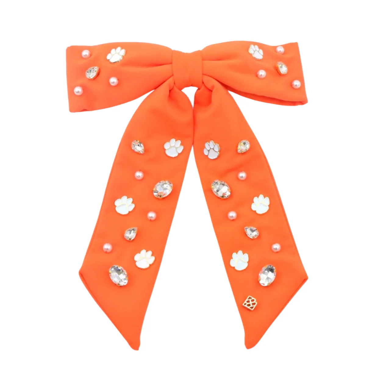 clemson_orange_bow__barre_0.webp Clemson Orange Bow Barrette-Brianna Cannon New