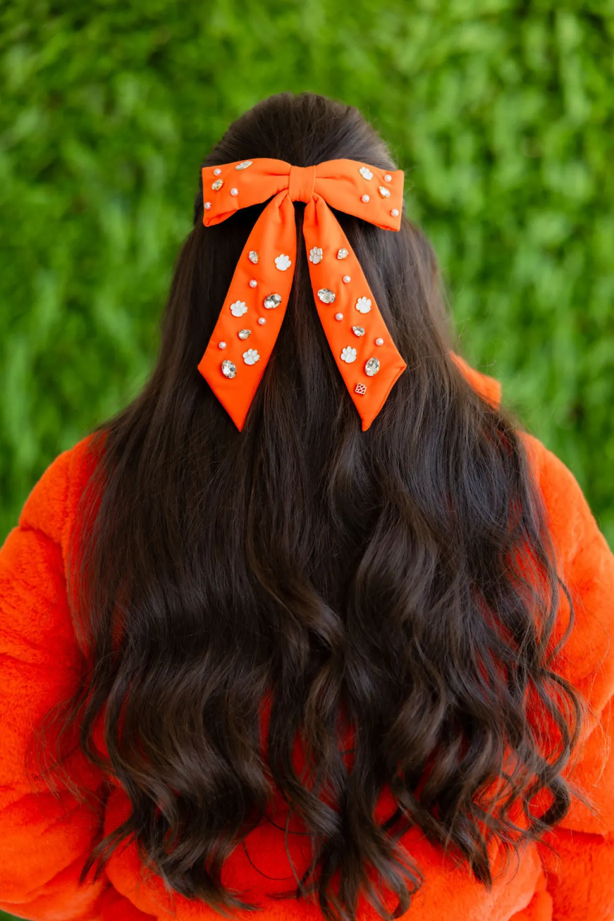 clemson_orange_bow__barre_2.webp Clemson Orange Bow Barrette-Brianna Cannon New