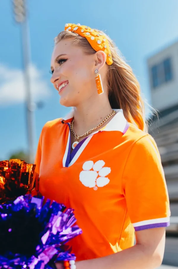 Clemson Orange Logo Headband-Brianna Cannon Online