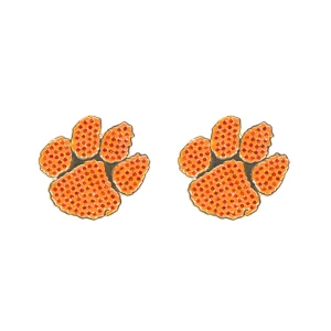 Clemson Pavé Logo Studs-Brianna Cannon New