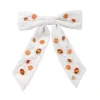 Clemson White Bow Barrette-Brianna Cannon Hot