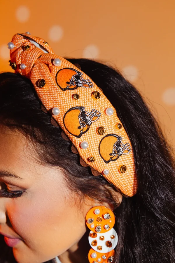 Cleveland Browns Adult Cross Stitch Headband-Brianna Cannon Online