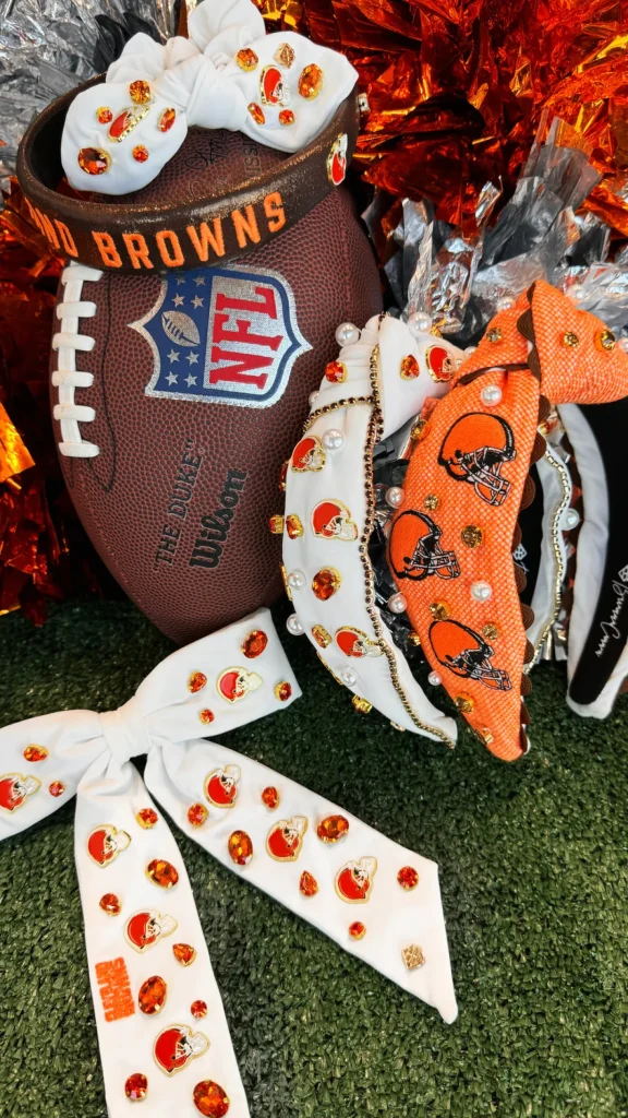 Cleveland Browns Thin Embroidered Headband-Brianna Cannon Online