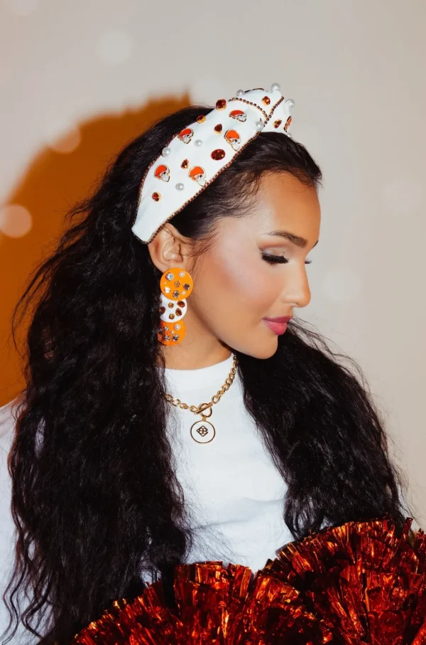 Cleveland Browns White Logo Headband-Brianna Cannon Sale