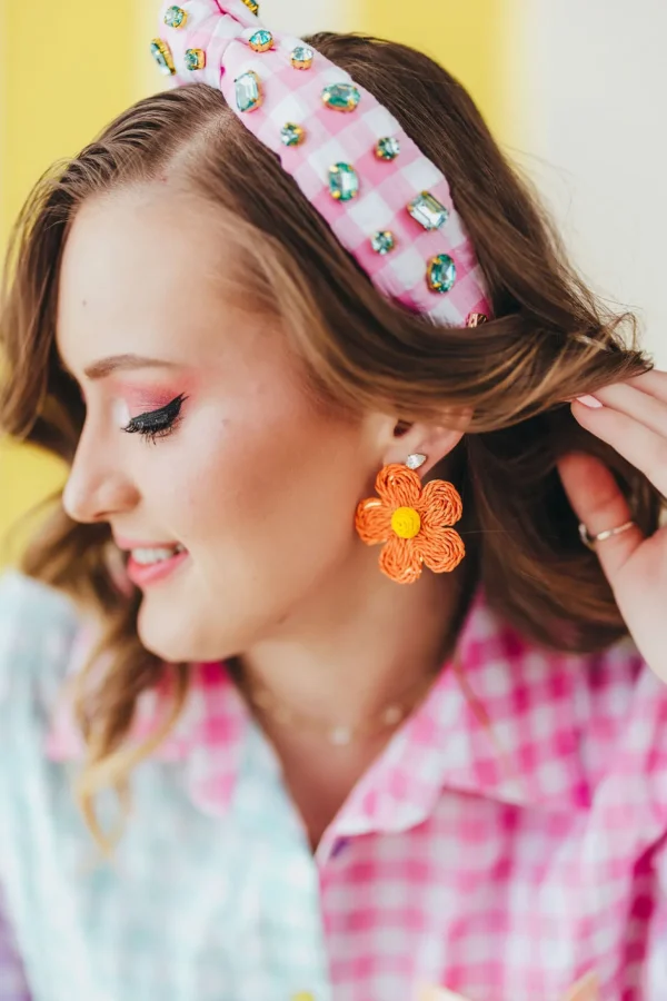 Color Block Gingham Button-Down Shirt-Brianna Cannon Outlet