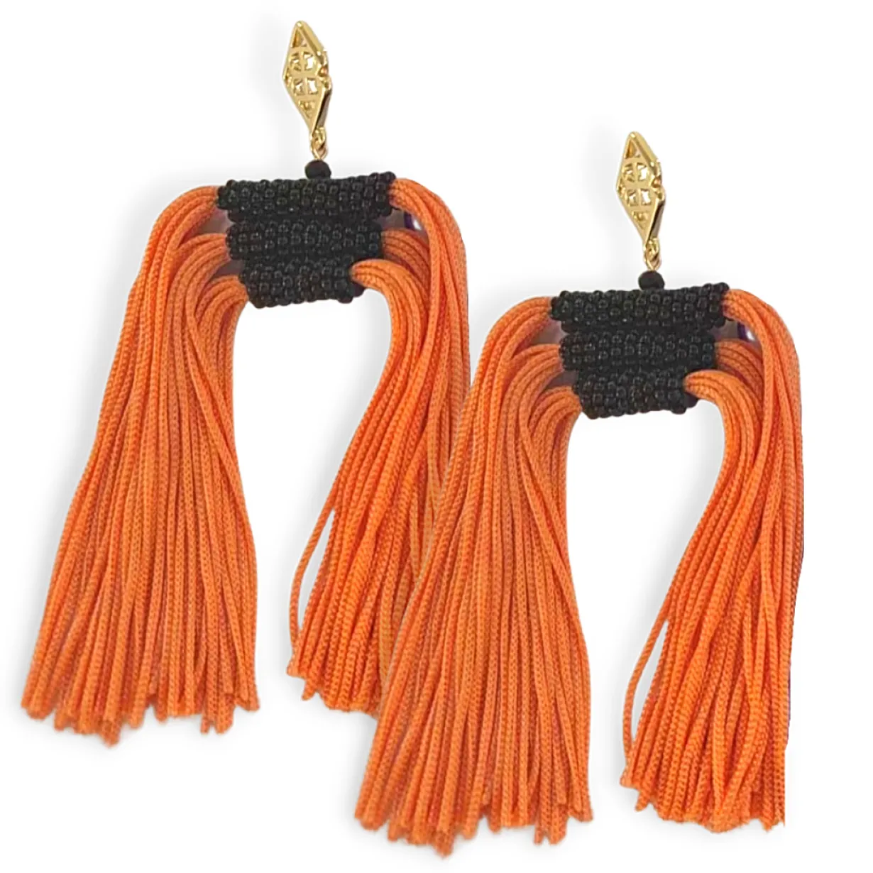 color_block_tassel_earrin_0-6.webp Color Block Tassel Earrings - Orange and Black-Brianna Cannon Fashion