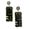 Colorado Black & Gold Glitter GO BUFFS Earrings-Brianna Cannon Sale