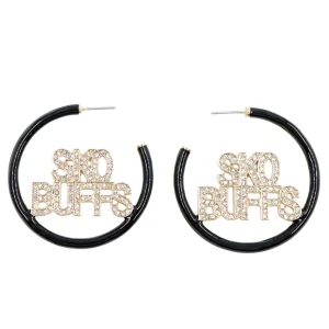 Colorado Black Pavé Hoop Earrings-Brianna Cannon Outlet