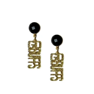 Colorado Mini Glitter Gold BUFFS Earrings-Brianna Cannon Sale