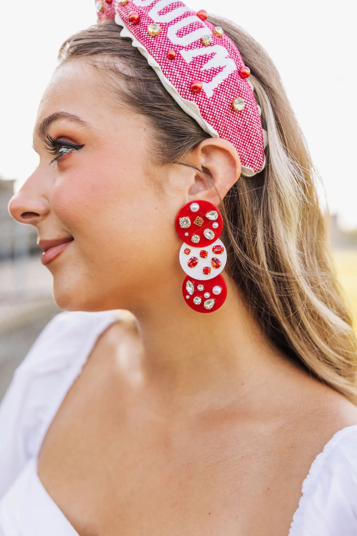 crimson_and_white_triple__2.webp Crimson and White Triple Dot Earrings-Brianna Cannon Sale