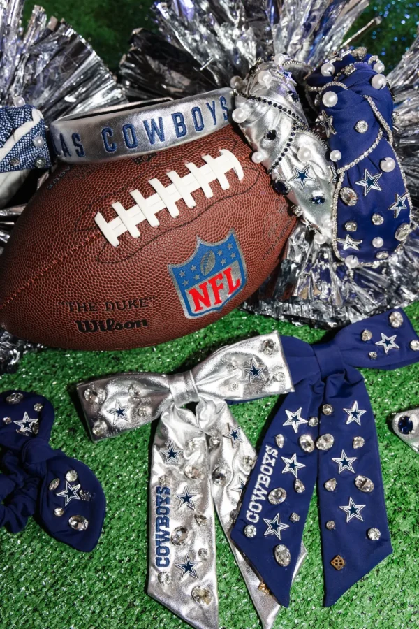 Dallas Cowboys Silver Bow Barrette-Brianna Cannon New