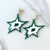 Dallas Stars - White D Star over Green Glitter with White Logo Top-Brianna Cannon Discount