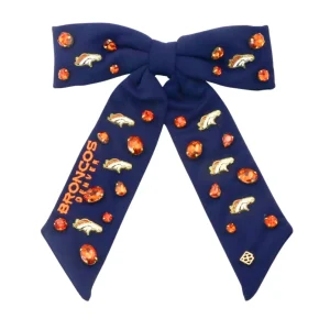 Denver Broncos Navy Bow Barrette-Brianna Cannon Discount