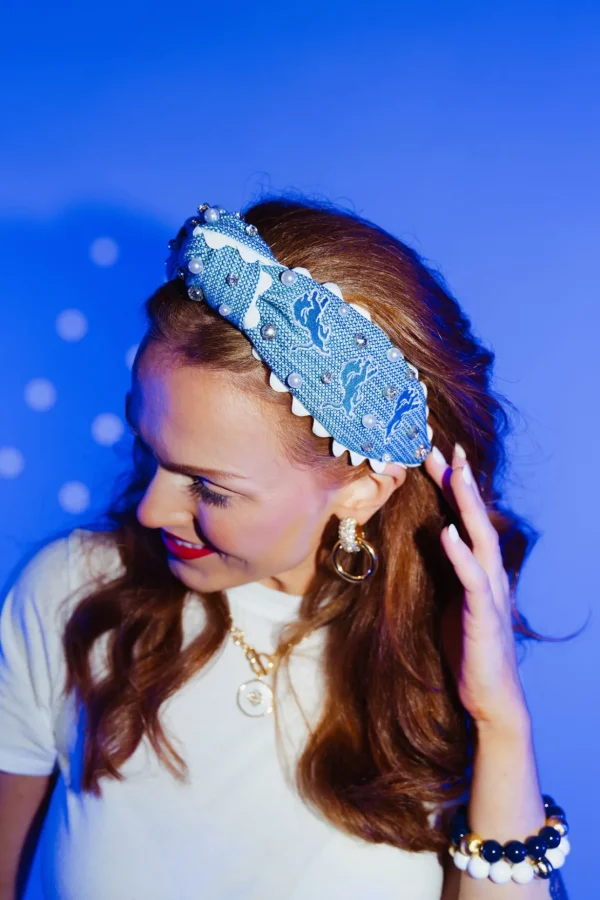 Detroit Lions Adult Cross Stitch Headband-Brianna Cannon Online