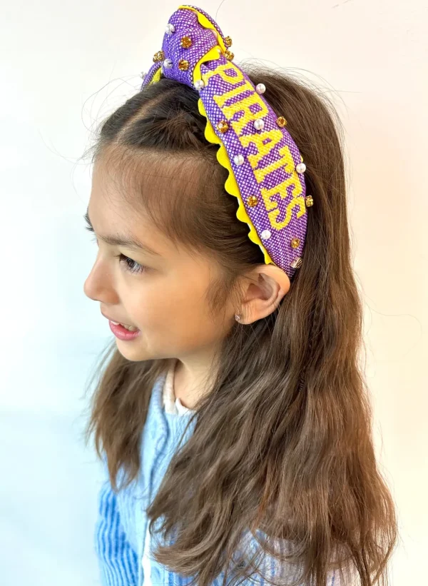East Carolina Child PIRATES Cross Stitch Headband-Brianna Cannon Sale