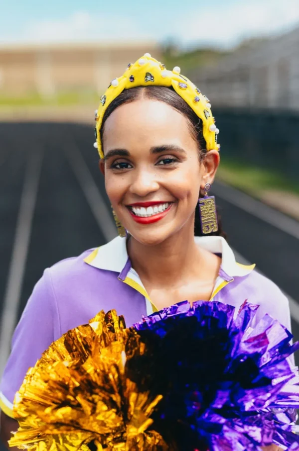 East Carolina Gold Glitter PIRATES Earrings-Brianna Cannon Outlet