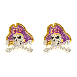 East Carolina Pavé Logo Studs-Brianna Cannon Clearance