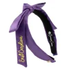 East Carolina Purple Thin Embroidered Ribbon Bow Headband-Brianna Cannon Sale