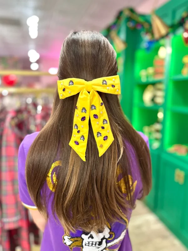 East Carolina Yellow Bow Barrette-Brianna Cannon Best