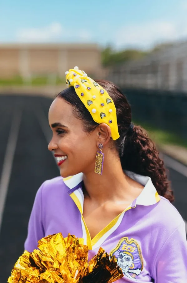 East Carolina Yellow Logo Headband-Brianna Cannon New
