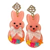 Easter 2022 - Pink Peep Earrings with Bow and Flowers-Brianna Cannon Hot