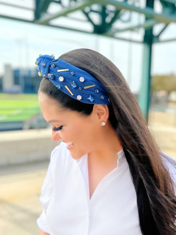 Fan Gear Baseball Headband in Blue-Brianna Cannon Sale